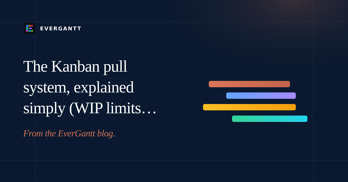 The Kanban pull system, explained simply (WIP limits & signals) — EverGantt